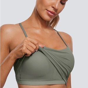 New with tags Crz Yoga sports bra in Lunar Rock color